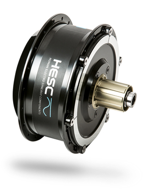 Thru axle clearance hub motor
